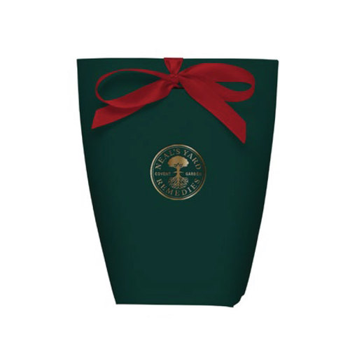 Medium Green Pouch With Red  Ribbon, Neal's Yard Remedies