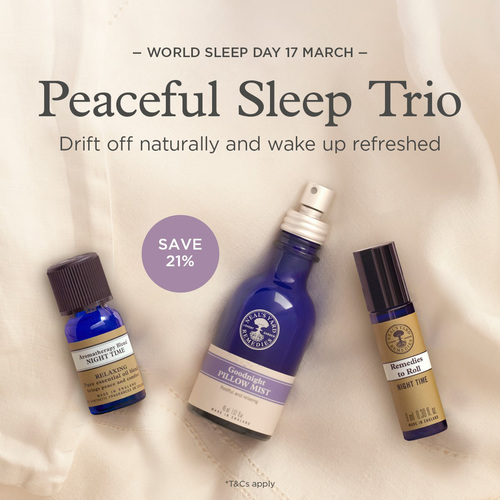Sleep Wellbeing Showcase Trio, Neal's Yard Remedies