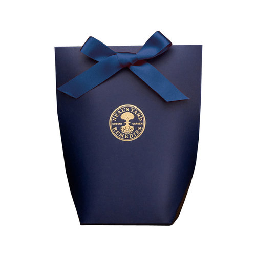 Medium Blue Pouch With Blue Ribbon, Neal's Yard Remedies